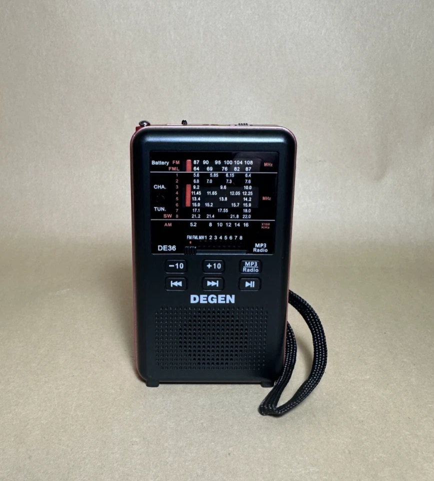 DEGEN DE36 Rechargeable AM FM Shortwave Radio & MP3 Player  - Image 2 of 4