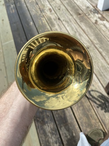 Vintage 1949 The Buescher Aristocrat Model 205 Pro Trumpet W/ Original Case !! - Picture 15 of 20