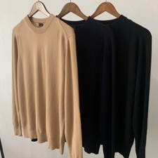 Men's Cashmere Sweater Round Neck Warm Autumn/winter Long-sleeved Skin-friendly