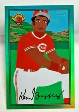 Ken Griffey Sr. 2021 Topps X 1989 Bowman by Keith Shore Green Refractor #d 55/89