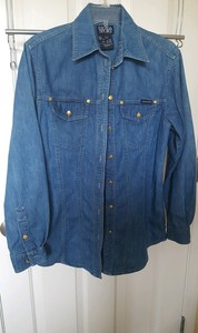 Escada-Womens-Sport-Denim-Blue-Jean-Shirt-Jacket-Top-Sz-Small
