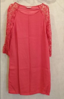 Kleid gerade rot gefüttert Arm Spitze Gr.40 Promod (2202105) 