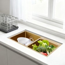 Drop in Kitchen Sink Stainless Steel Sink Dual Bowl Kitchen Sink 31.5 17.72 In
