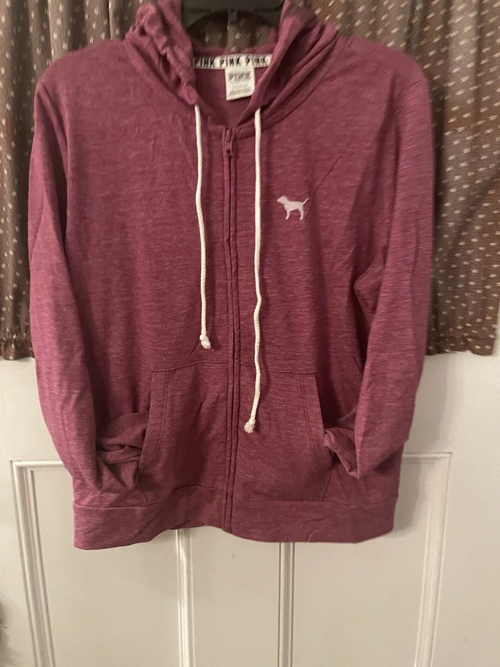 Victoria’s Secret Rosa Cremallera Completa, Mujer’s Talla Grande Color Granate Foto 4 de 4