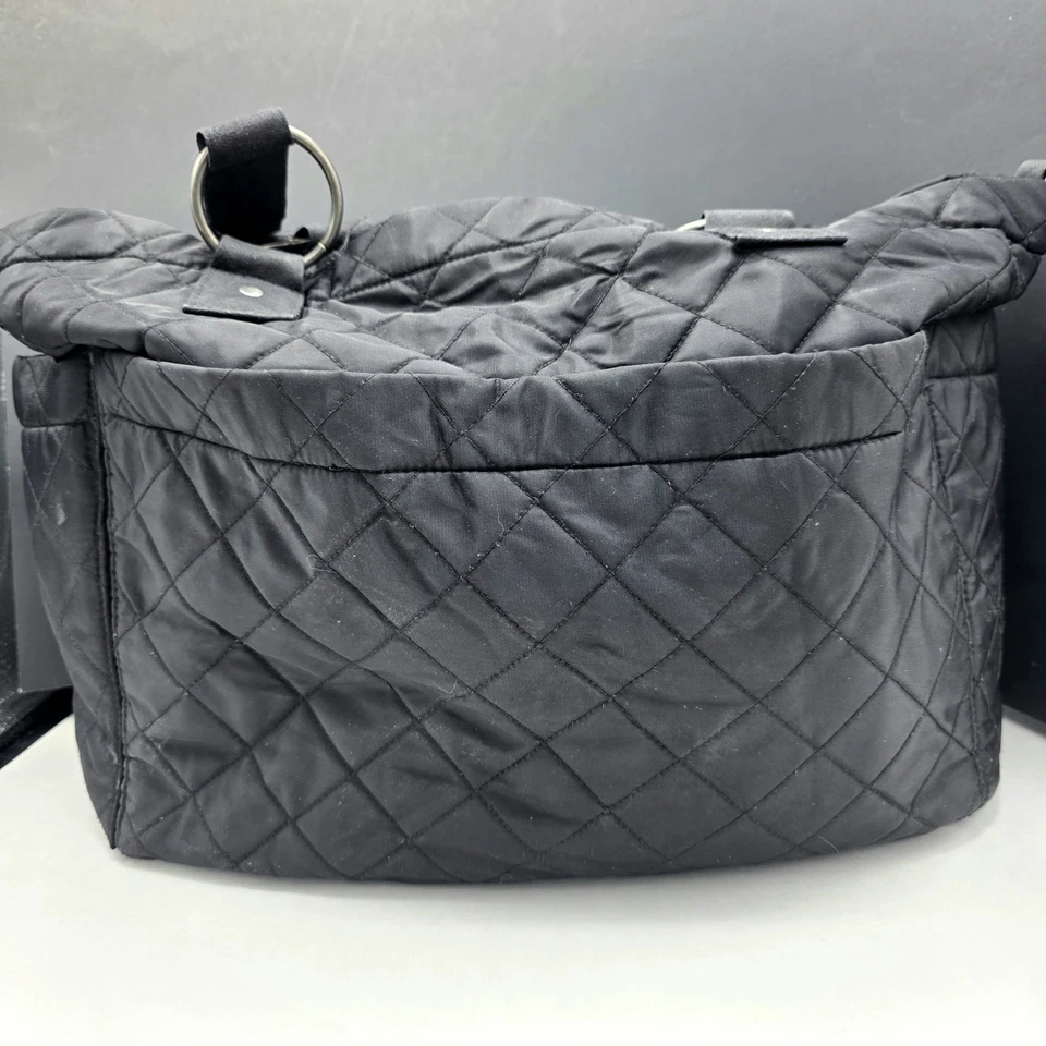 Bolso de pañales Wendy Bellissimo Supply negro extra grande acolchado de colección usado Foto 2 de 4