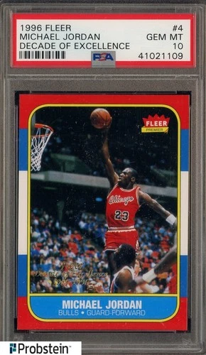 1996-97 Fleer Decade Of Excellence #4 Michael Jordan Chicago Bulls HOF PSA 10