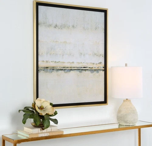 Uttermost 41469 Gilded Horizon 39" x 33" Framed Abstract Painting - MultiColor - Picture 4 of 5