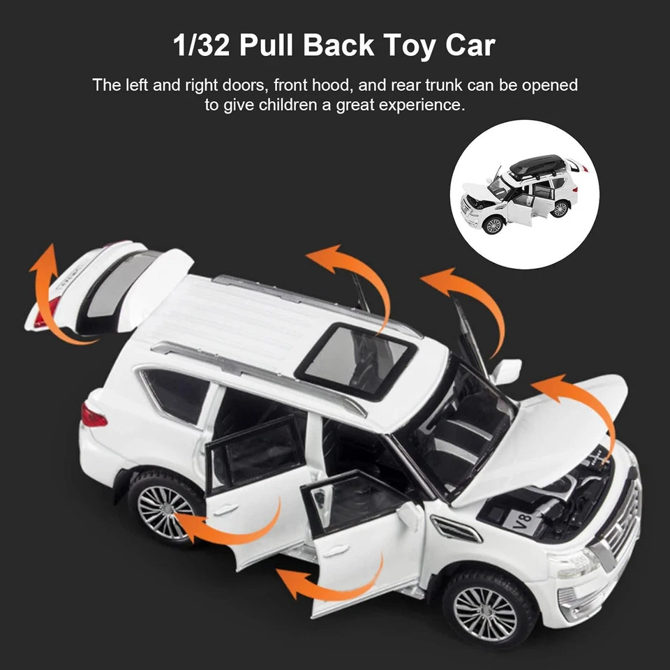 Modellino Di Auto in Lega Pressofuso 1/32 Con Suono E Luce Pull Back - Modello C - Immagine 3 di 4