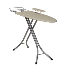 Wide Mega Ironing Board 4-Leg, Steel Top Pressing Station, Heat-Resistant Fib...