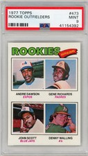 1977 Topps Rookie Outfielders #473 PSA 9