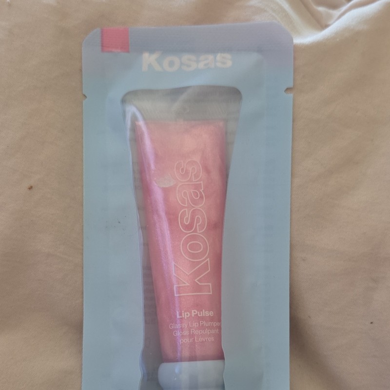 Kosas Lip Pulse Glassy Lip Plumper Gloss Gel, Aura Flare Clear Pink