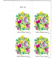 Scott #5849 Celebration Blooms MNH Block of 4