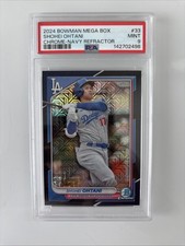 2024 Bowman Mega Box Shohei Ohtani Chrome-Navy Refractor /175 #33 PSA 9