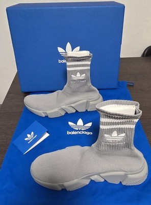 Balenciaga x Adidas Speed LT Trainers  Sneakers Size 38 Gray New Full Set Unisex