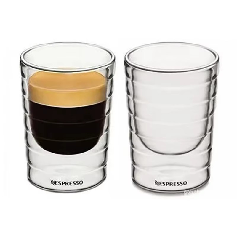 Nespresso Coffee Mug Heat Resistant Double Wall Tea Glass Cup Beer Coffee Handma