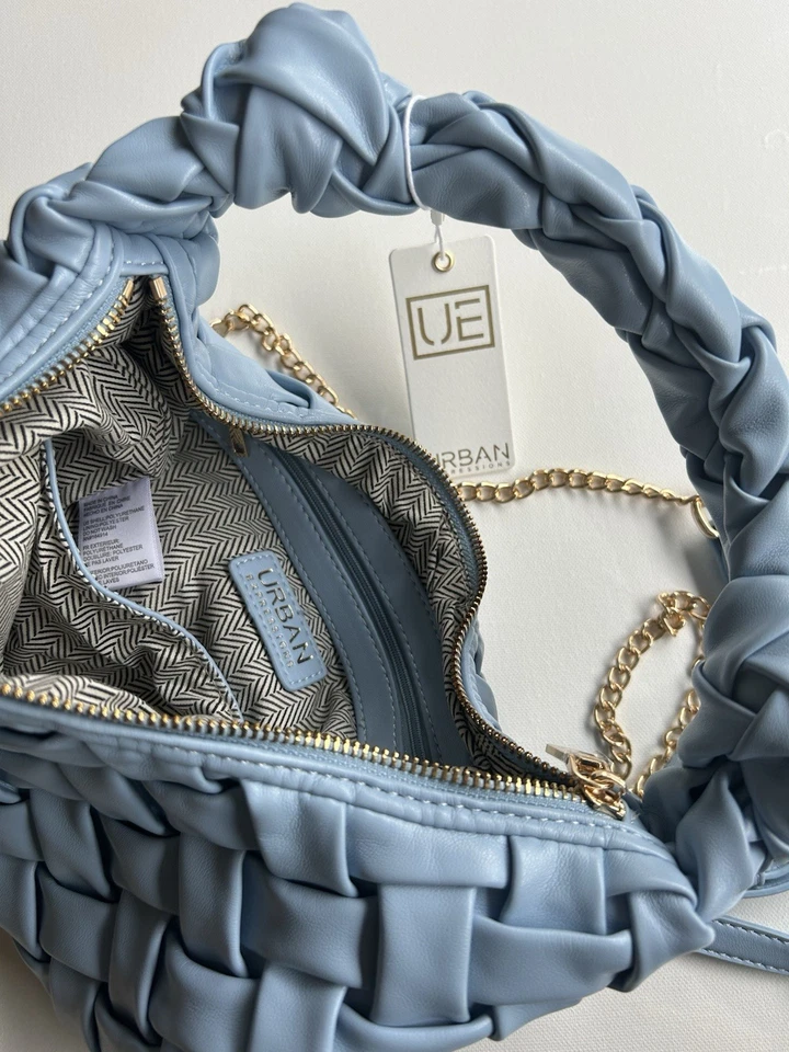 Bolsa azul Urban Expressions tecido tiracolo hobo bebê - Imagem 3 de 4