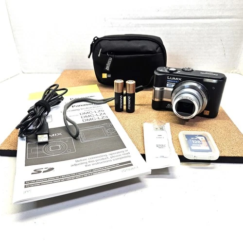 Panasonic Lumix DMC-LZ5 6MP Digital Camera 6x Zoom Case SD Card Tested - product listing photo