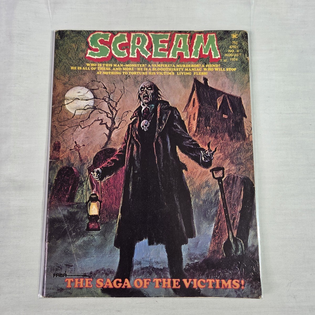Scream #8 Skywald Horror Magazine Aug 1974 Faba Cover Bronze Age