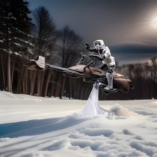 Star Wars The Vintage Collection Return of the Jedi Speeder Bike & Scout Trooper