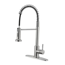 Kitchen Faucet with Pull Down Sprayer, Sleek Classic Design for Brushed Nickel