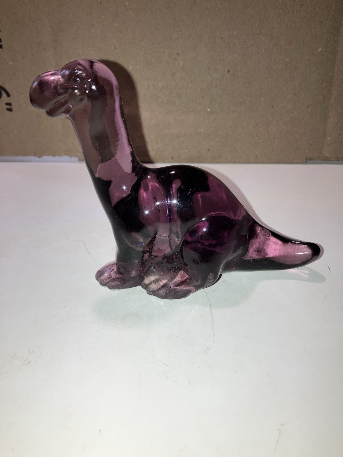Fenton Glass Dinosaur Purple Awesome and Rare