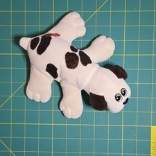 Tonka Pound Puppies Vintage 1986 White Brown Spotted Plush Dog Small MPN 2919