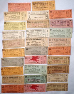 LOT OF 29 Vintage Tickets 1930s CBS RADIO THEATER & RADIO PLAYHOUSE