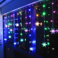 LED Lichterkette Schneeflocke 96 Leds 8 Modi Weihnachtsbeleuchtung Innen AußEn