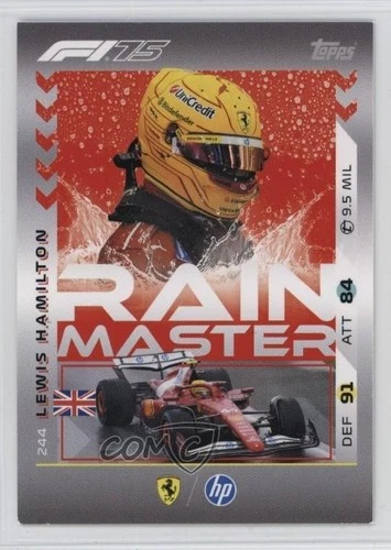 2025 Topps F1 Turbo Attax Rain Master Lewis Hamilton #244