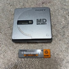 SONY MZ-E35 MD Walkman Portable MiniDisc Player Silver Tested Working
