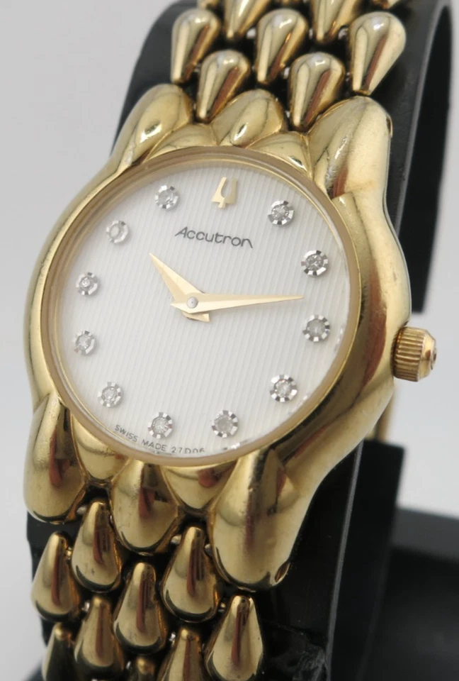 Accutron Versailles Gold-Tone Swiss Made Ladies Dress Watch - 27D06 - New Batt - Image 3 of 4