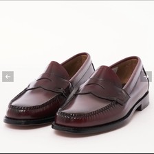 Sz 8 Men  s GH Bass Weejuns Classic Logan Leather Penny Loafers Burgundy/Wine