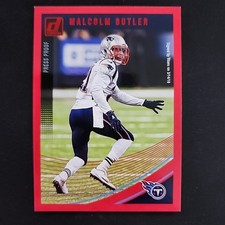 2018 Donruss Malcolm Butler Red Press Proof Patriots Titans West Alabama 