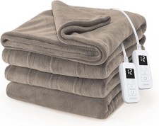 Sunbeam Electric Royal Luxe Microplush Heated Blanket 12 Heat King 90" x 100" 