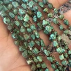 SIGNED FIVE STRAND NATIVE AMERICAN LONG TURQUOISE NUGGET HEISHI BEAD NECKLACE — photo 6