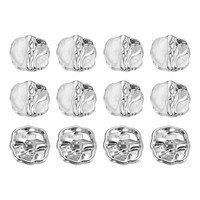 12-Teilige MetallknöPfe FüR NäHen, 19Mm Quadrat, Silber-Weiß