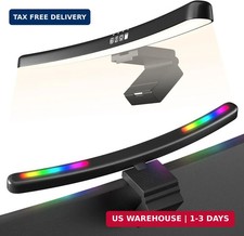 Monitor Light Bar Curved, RGB Backlight, Computer Screen Lamp for Eye Care, Dual