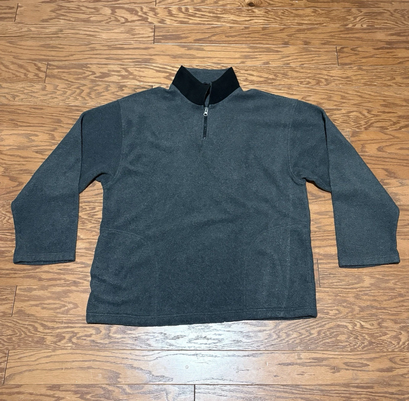 Outdoor Urban Terrain Men's Gray Fleece 1/4 Zip Pullover Sweater w/ Pockets, XL