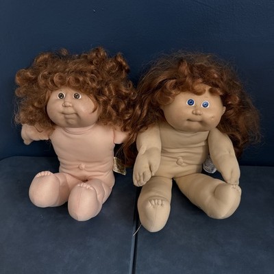 Vintage 1980's Cabbage Patch Set Of 2 Red Head Girl Dolls