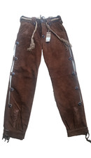 Leder " Max " lang braun - 1886 Alpen Trachten - ca. Gr. S -Größe 31 Bund 38 cm