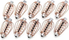 Carp Feeder - Fishing Cage With Spring, 10 Pcs - Pear 30 g (1.06 oz), gold 