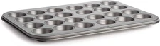 24-Cup Non-Stick Mini Muffin Pan - Heavy Duty Carbon Steel Bakeware