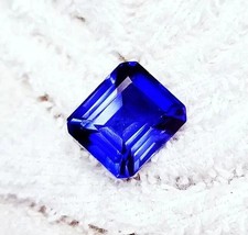 Smeraldo Taglio Tanzanite Naturale 9.80 KT Certificato Loose Gemma Con Omaggio