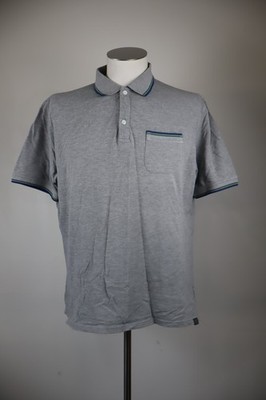 Geox Mens Polo T-Shirt XL Regular Cotton Short Sleeve Light Gray Logo Vintage