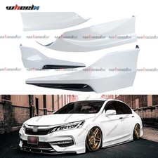 For 2016-17 Honda Accord Sedan Front Rear Bumper Lip Splitter Spoiler Side Apron