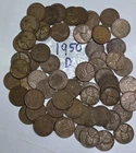 1950 Lot Lincoln Wheat Copper Cent Penny D Denver Mint Mark 6.5 Oz Bulk