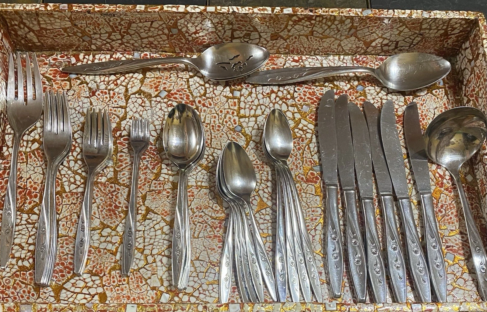 48 Piece All American Onieda Stainless Maywood- 6 Piece Setting & 6 Serving