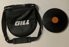 Black Rubber 1.61k Discus With Gill Athletics Discus Carrier Bag