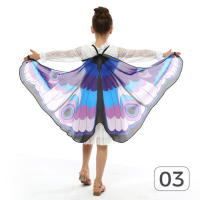 Fabric Butterfly Wings Shawl Fairy Adult Nymph Pixie Soft Costume Accessory Cape