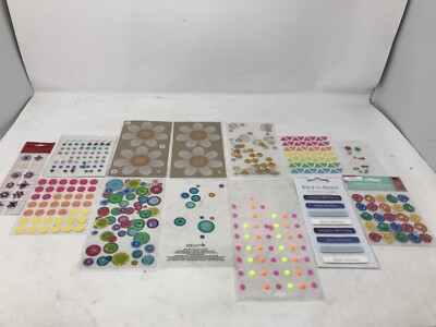 LOT of 13 Jolee's Boutique eksuccess Brands Flowers Jems Triangles Stickers